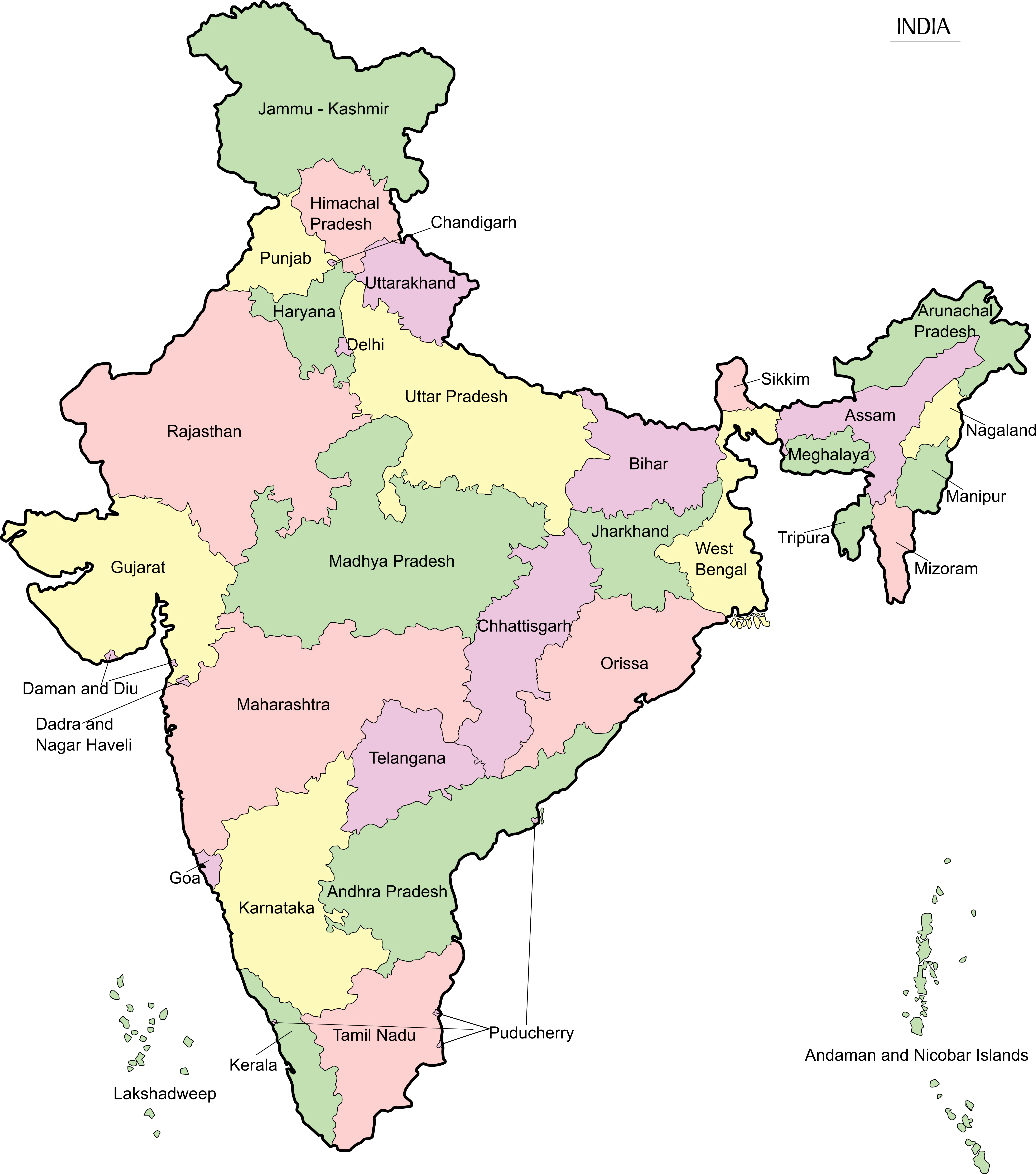 India-map-en earthmoving, land development, mining services, breakwater services, Infrastructure Development, excavator on rent