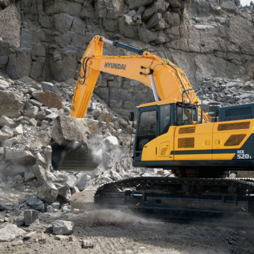Hyundai 520 Long Boom Excavator on rent, Hyundai 520 Excavator for Rent