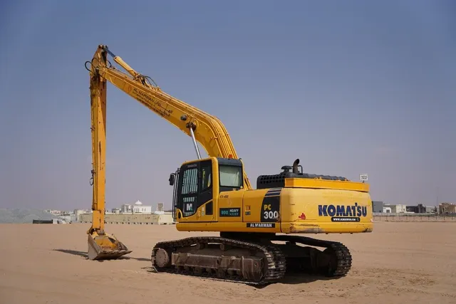 Komatsu PC 300 Long Boom Excavator on Rent