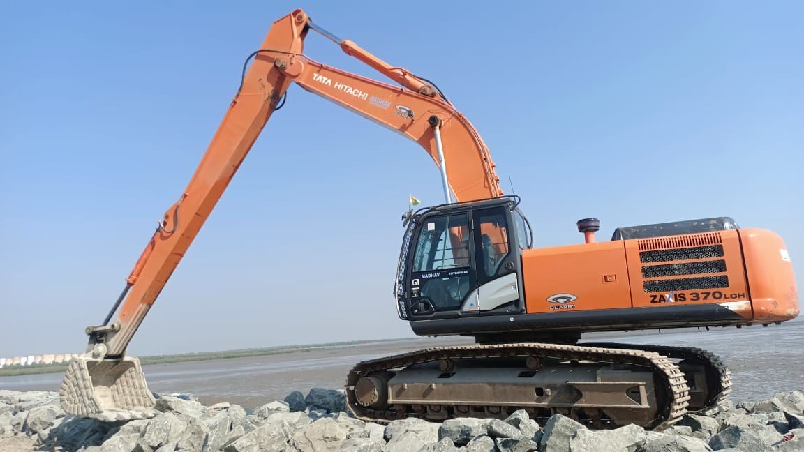 Tata Hitachi 370 Long Boom Excavator on Rent