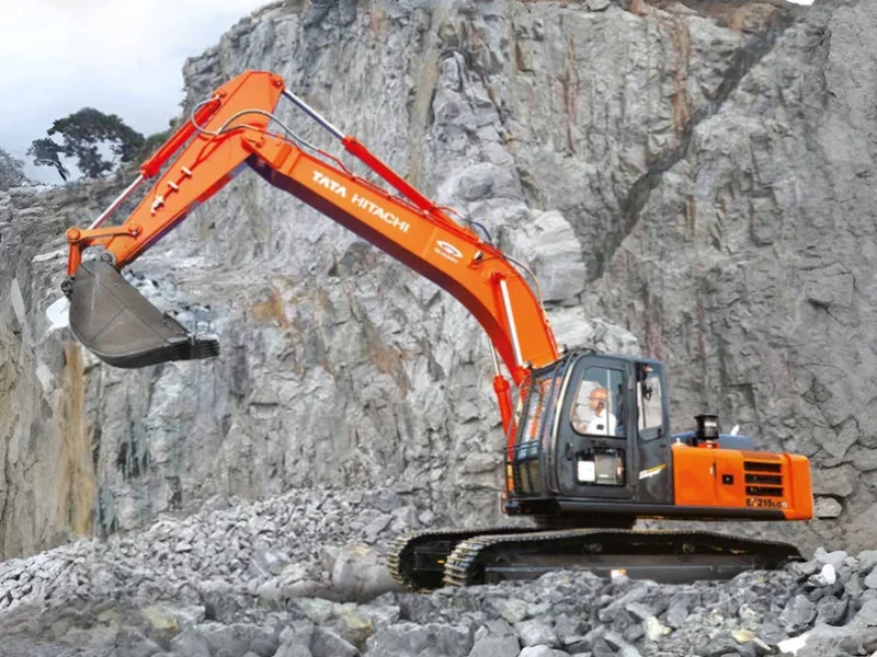 tata 215 excavator on rent